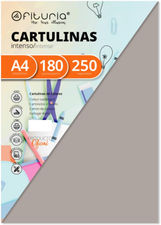 Pack 250 Cartulinas Color Gris Tamaño A4 180g
