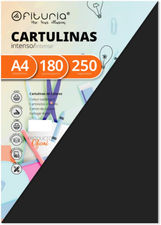 Pack 250 Cartulinas Color Negro Tamaño A4 180g