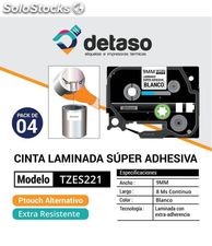 Pack 4 Cinta Tzes221 9mm extra fuerte alternativa