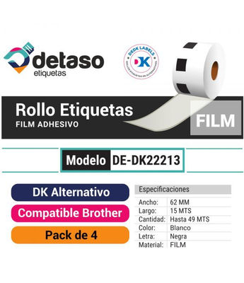 Pack 4 Rollo DK22212 Film 62MM