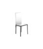Pack 4 sillas Carla para salón en polipiel blanco, 96 cm(alto)41 cm(ancho)52