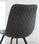 Pack 4 sillas comedor LITA, silla tapizada en gris, respaldo acolchado en - 3