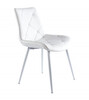 Pack 4 sillas comedor MARILYN, con tapizado en blanco extra suave con diseño