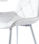 Pack 4 sillas comedor MARILYN, con tapizado en blanco extra suave con diseño - 2