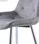 Pack 4 sillas comedor MARILYN, con tapizado en gris extra suave con diseño - 2