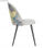 Pack 4 sillas comedor RITA, Silla tapizada en terciopelo gris y detalle floral. - 2