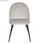 Pack 4 sillas comedor RITA, Silla tapizada en terciopelo gris y detalle floral. - 4