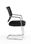Pack 4 sillas confidente dallas con base de patín tapizado en tela negra y - Foto 4
