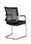 Pack 4 sillas confidente dallas con base de patín tapizado en tela negra y - Foto 5