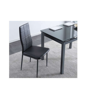 Pack 4 sillas Laia tapizado simil piel gris, 98 cm(alto)43 cm(ancho)44 cm(largo) - Foto 3