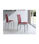 Pack 4 sillas Lara tapizadas en polipiel burdeos, 91 cm(alto)44 cm(ancho)58 - Foto 2