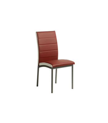 Pack 4 sillas Lara tapizadas en polipiel burdeos, 91 cm(alto)44 cm(ancho)58