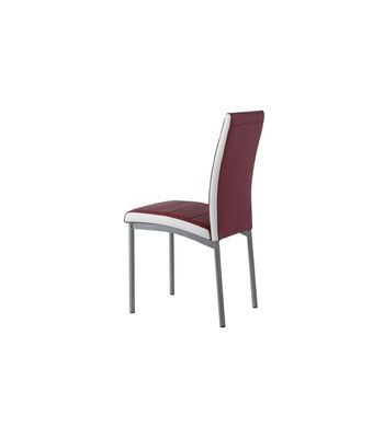 Pack 4 sillas Lara tapizadas en polipiel burdeos, 91 cm(alto)44 cm(ancho)58 - Foto 3