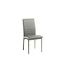 Pack 4 sillas Lara tapizadas en polipiel gris, 91 cm(alto)44 cm(ancho)58