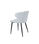 Pack 4 sillas Loreto tapizado en tela terciopelo gris claro, 81cm(alto) - Foto 4