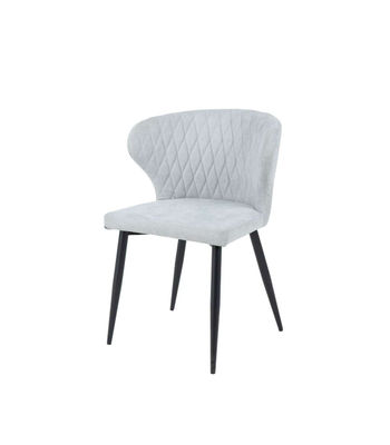 Pack 4 sillas Loreto tapizado en tela terciopelo gris claro, 81cm(alto) - Foto 5