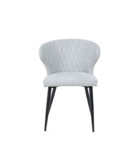 Pack 4 sillas Loreto tapizado en tela terciopelo gris claro, 81cm(alto)