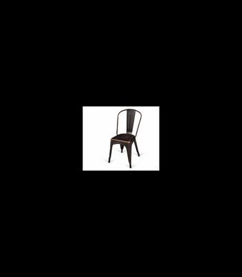 Pack 4 sillas metálicas modelo Tolix Vintage acabado negro envejecido, 35.5 - Foto 2