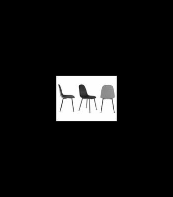 Pack 4 sillas modelo Córdoba tapizadas en tela color negro pata de gallo, 43 - Foto 2