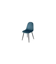 Pack 4 sillas modelo Córdoba tapizado Velvet Tela Azul, 43 cm(ancho) 86