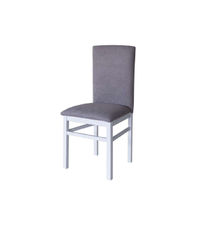 Pack 4 sillas Nivar tapizadas en tela gris. 95cm (alto), 44cm(ancho),