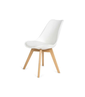 Pack 4 sillas Super Dereck en color blanco 42 cm(ancho) 81 cm(altura) 46