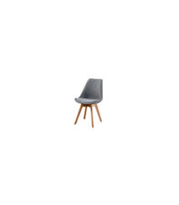 Pack 4 sillas Super Dereck tapizado en tejido gris, 42 cm(ancho) 81 cm(altura)