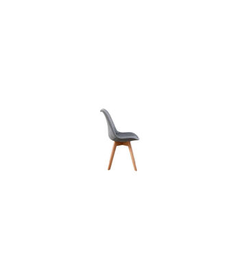 Pack 4 sillas Super Dereck tapizado en tejido gris, 42 cm(ancho) 81 cm(altura) - Foto 2