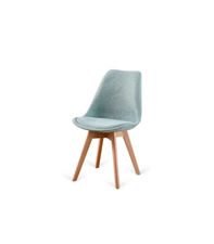 Pack 4 sillas Super Dereck tapizado en tejido verde turquesa, 42 cm(ancho) 81