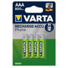 Pack 4 uds Batería Varta Pilas Recargables AAA Precargadas 800 mAh