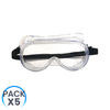 Pack 5 Gafas Protectoras Integrales Transparente O91