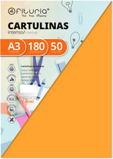 Pack 50 Cartulinas Color Amarillo oro Tamaño A3 180g