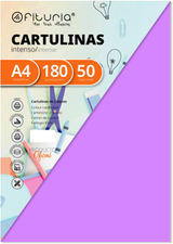 Pack 50 Cartulinas Color Lila Tamaño A4 180g