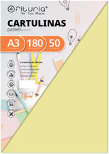 Pack 50 Cartulinas Color Marfil Tamaño A3 180g