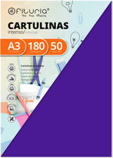 Pack 50 Cartulinas Color Morado Tamaño A3 180g