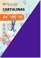 Pack 50 Cartulinas Color Morado Tamaño A4 180g
