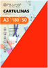 Pack 50 Cartulinas Color Naranja Tamaño A3 180g