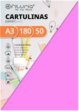 Pack 50 Cartulinas Color Rosa Tamaño A3 180g (FAB-16561)
