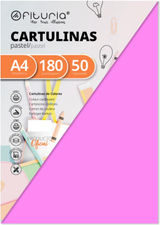 Pack 50 Cartulinas Color Rosa Tamaño A4 180g