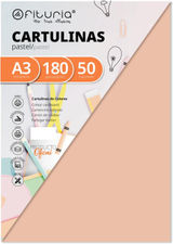Pack 50 Cartulinas Color Vainilla Tamaño A3 180g