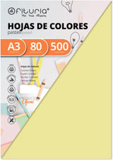 Pack 500 Hojas Color Marfil Tamaño A3 80g