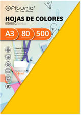 Pack 500 Hojas Color Oro Tamaño A3 80g
