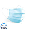 Pack 500 Mascarillas Higiénicas No Reutilizables Azul O91