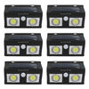Pack 6 Apliques de Pared Solares LED 2 Luces con Sensor Crepuscular y Movimiento