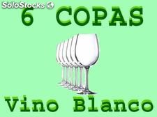 Pack 6 Copas de Vino Blanco de Alta Calidad