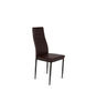 Pack 6 sillas Oviedo tapizadas en símil piel marrón chocolate, 43cm(ancho )
