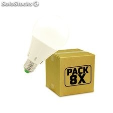Pack 8X bombilla led E27 12W blanco calido