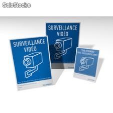 Pack &quot;autocollants vidéo surveillance&quot; 3 stickers pour lieux public
