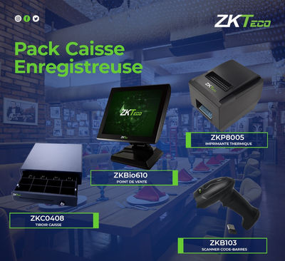 Pack caisse enregistreuse marque Zkteco