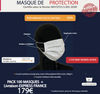 Pack de 100 Masques lavables (coronavirus covid-19) + Livraison France = 179€